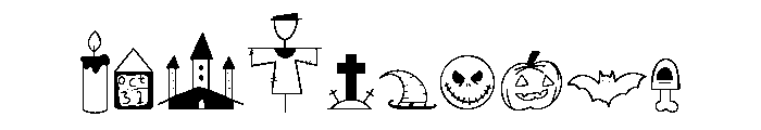 Spooky Dingbat Font OTHER CHARS