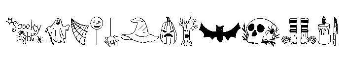 Spooky Doodle Set FONT