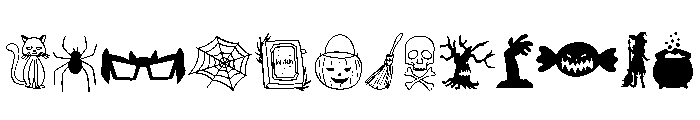 Spooky Doodle Set Font LOWERCASE