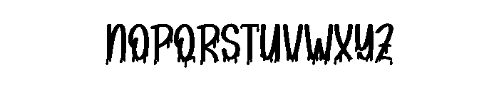 Spooky Drips Font UPPERCASE