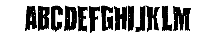 Spooky Halloween Grunge Font UPPERCASE