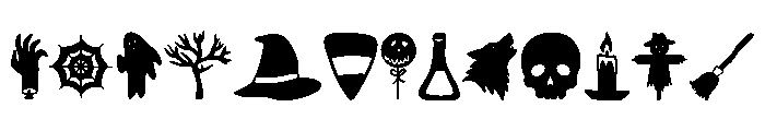 Spooky Halloween Silhouettes Font UPPERCASE