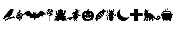 Spooky Halloween Silhouettes Font UPPERCASE