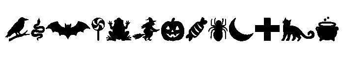Spooky Halloween Silhouettes Font LOWERCASE