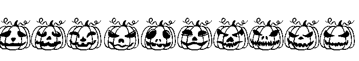 Spooky Halloween pumpkin Font OTHER CHARS