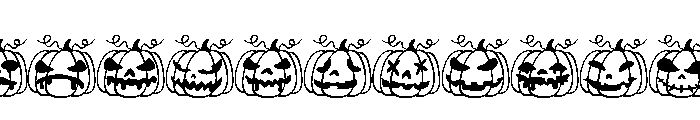 Spooky Halloween pumpkin Font UPPERCASE