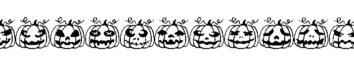 Spooky Halloween pumpkin Font LOWERCASE