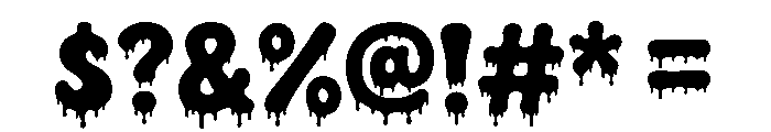 Spooky Melt Font OTHER CHARS