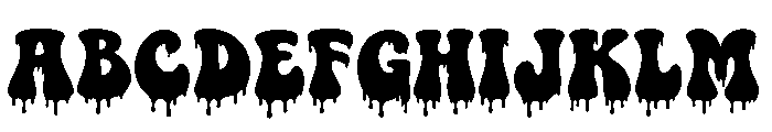 Spooky Melt Font UPPERCASE