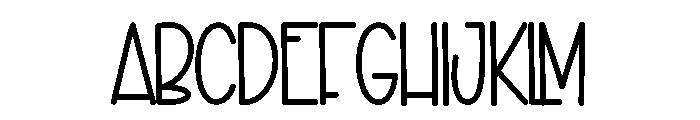 Spooky Minimalist Font UPPERCASE