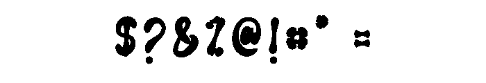 Spooky Naughty Font OTHER CHARS