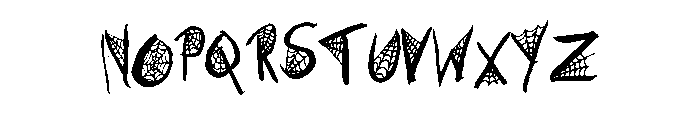 Spooky Spiderwebs By Sq Regular Font UPPERCASE