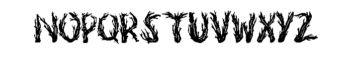 Spooky Trees By Squeeb  Regular Font UPPERCASE
