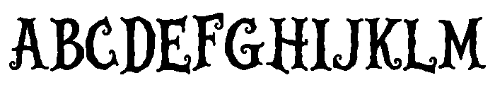 Spooky Wicked Regular Font UPPERCASE