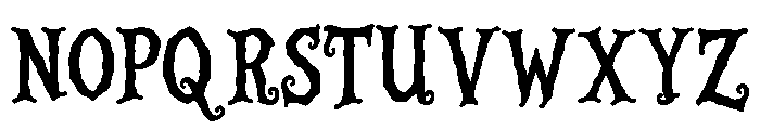 Spooky Wicked Regular Font UPPERCASE