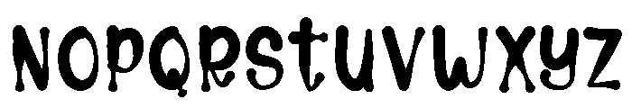 Spooky Writing Regular Font UPPERCASE