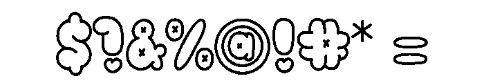 SpookyBubbleOutline Font OTHER CHARS