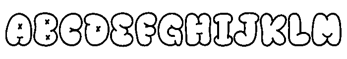 SpookyBubbleOutline Font UPPERCASE