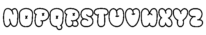 SpookyBubbleOutline Font UPPERCASE