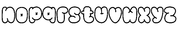 SpookyBubbleOutline Font LOWERCASE