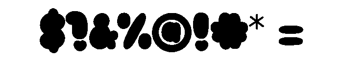 SpookyBubbleSolid Font OTHER CHARS
