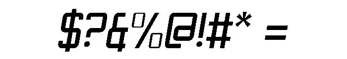 Sportiva Light Italic Font OTHER CHARS