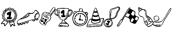 Sports equipment Font OTHER CHARS