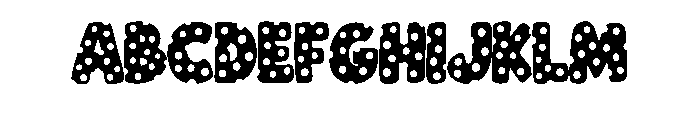 Spotty Dotty By Squeeb  Regular Font UPPERCASE