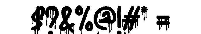Spray Paint Font OTHER CHARS
