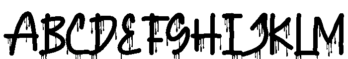Spray Paint Font UPPERCASE