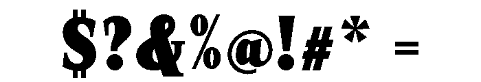 SprayBlock Condensed Extra Bold Font OTHER CHARS