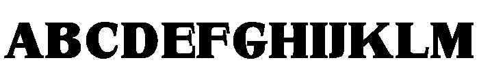 SprayBlock Semi Expanded Black Font UPPERCASE