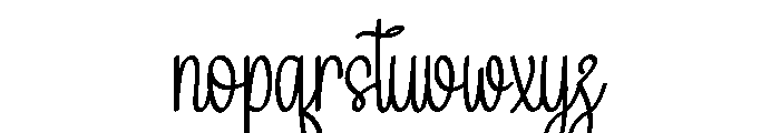 Spreading Font LOWERCASE