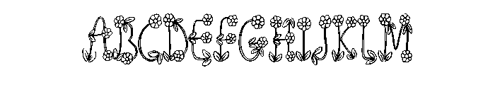 Spring Blossom By Squee Regular Font UPPERCASE