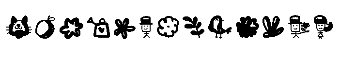 Spring Doodle Colorful Font LOWERCASE