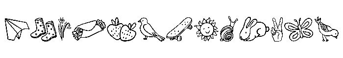 Spring Drawing Font LOWERCASE
