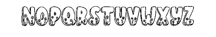 Spring Floral Doodle By Regular Font UPPERCASE