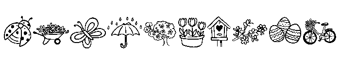 Spring Garden Doodle Font OTHER CHARS