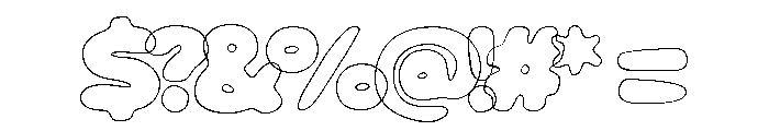 Sprinkles Bounce Outline Font OTHER CHARS
