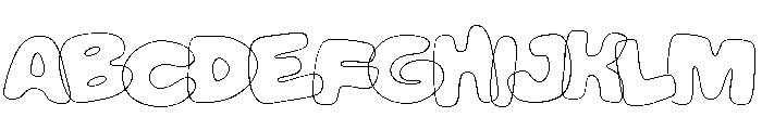 Sprinkles Bounce Outline Font UPPERCASE
