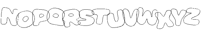 Sprinkles Bounce Outline Font UPPERCASE