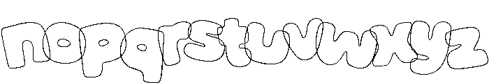 Sprinkles Bounce Outline Font LOWERCASE