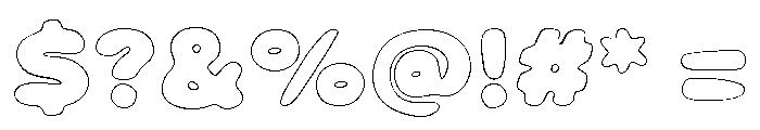 Sprinkles Outline Font OTHER CHARS