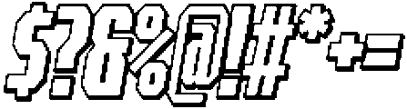 SP Counter Slant Shadow otf (400) Font OTHER CHARS