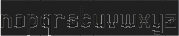 SPACE CIVILIZATION-Hollow-Inver otf (400) Font LOWERCASE
