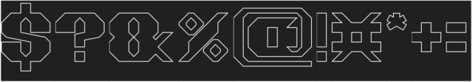 SPACE STATION-Hollow-Inverse otf (400) Font OTHER CHARS
