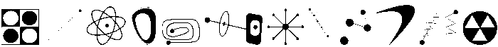 Space Age Dingbats Regular otf (400) Font UPPERCASE
