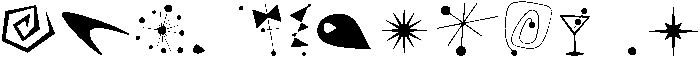 Space Age Dingbats Regular otf (400) Font LOWERCASE