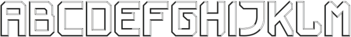 Space Armada Outline 2 otf (400) Font UPPERCASE
