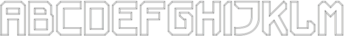 Space Armada Outline otf (400) Font UPPERCASE